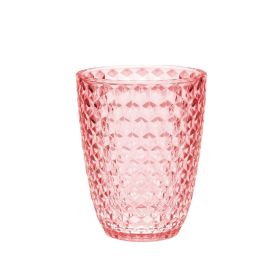 Diamond Cut Acrylic Glasses Drinking Set of 4 (12oz), Plastic Drinking Glasses, BPA Free Cocktail Glasses, Drinkware Set, Drinking Water Glasses